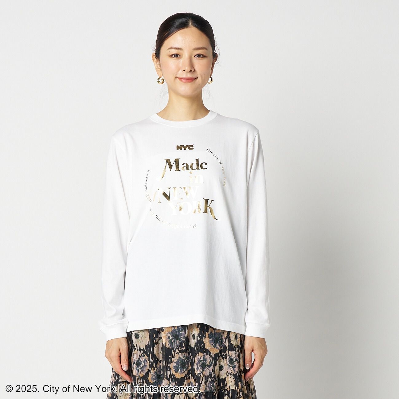  「GOOD ROCK SPEED NYC METALIC PRINT L/S T-SHIRT」|Tシャツ・カットソー|