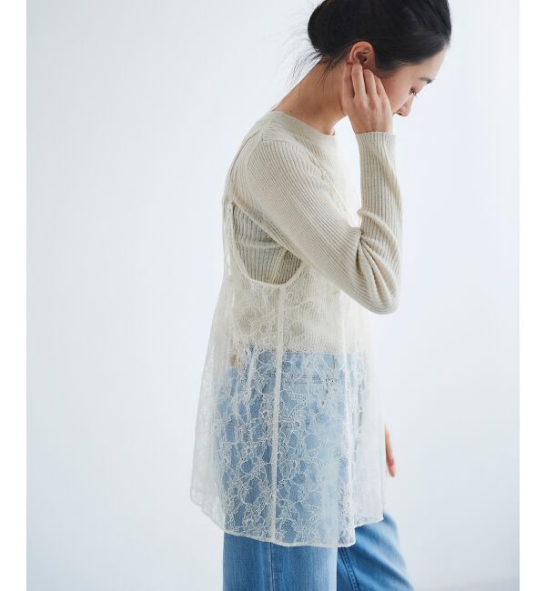 le.coeur blanc「ラッセルレースキャミブラウス」|キャミソール|