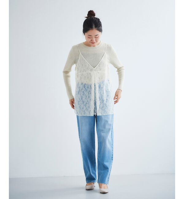 le.coeur blanc「ラッセルレースキャミブラウス」|キャミソール|