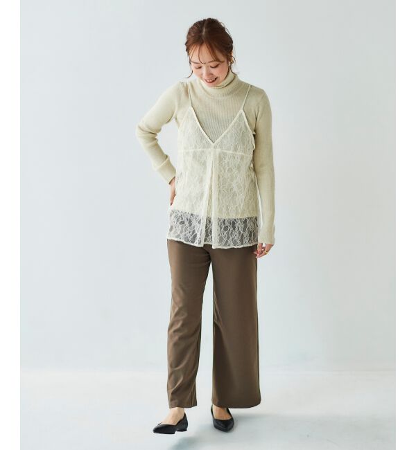 le.coeur blanc「ラッセルレースキャミブラウス」|キャミソール|