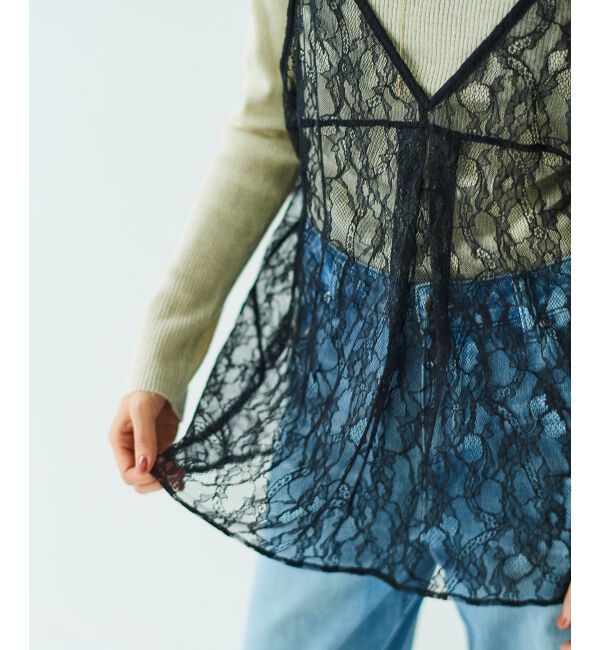 le.coeur blanc「ラッセルレースキャミブラウス」|キャミソール|