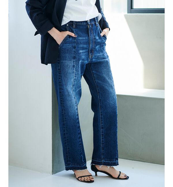  「センターシームストレートデニムパンツ」|デニム|