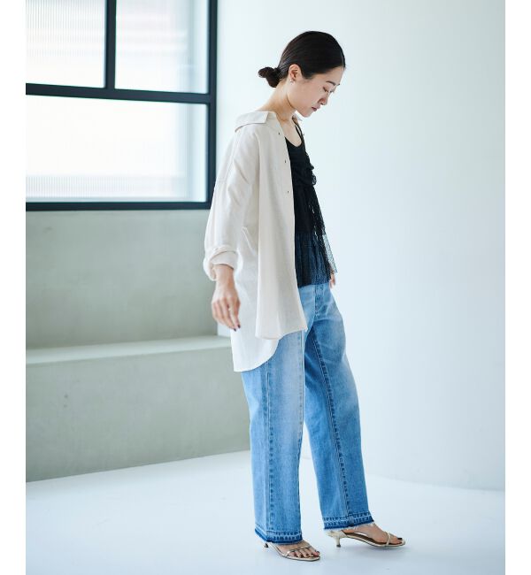  「センターシームストレートデニムパンツ」|デニム|