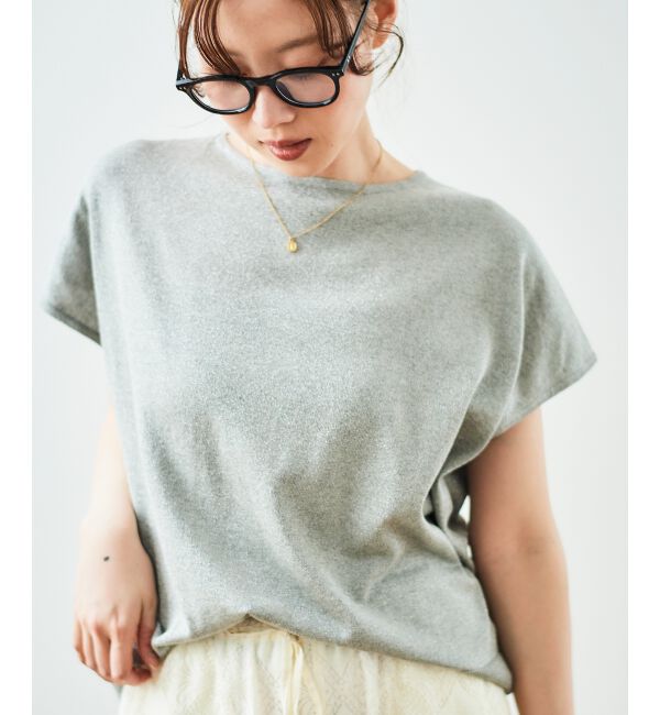  「《手洗い可能》フレンチスリーブラメニット」|ニット・セーター|