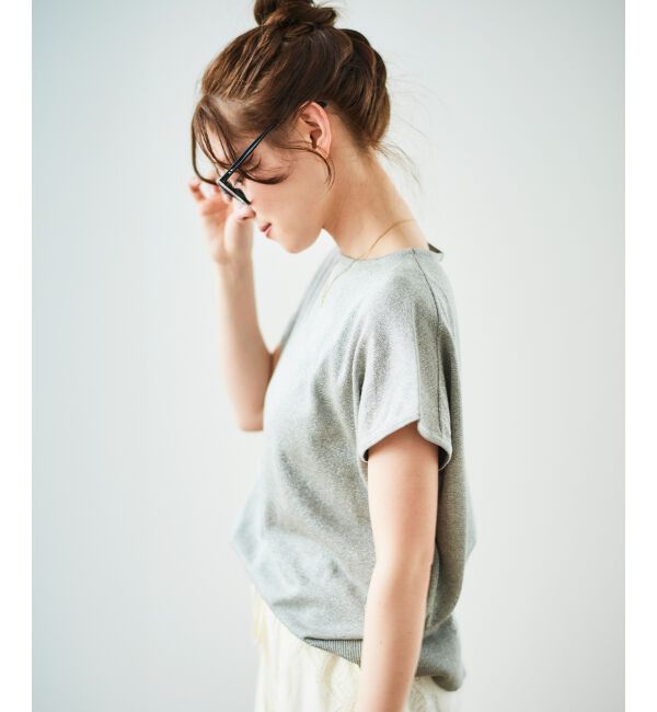  「《手洗い可能》フレンチスリーブラメニット」|ニット・セーター|