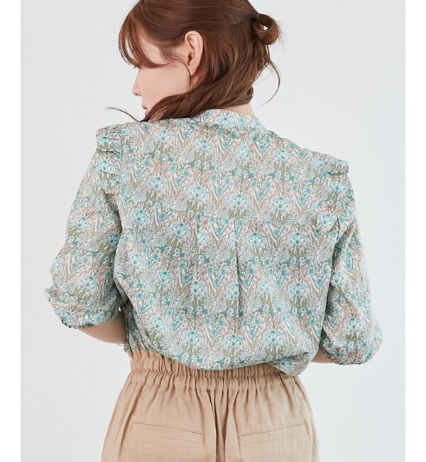  「リバティアソートフリルブラウス」|シャツ・ブラウス|