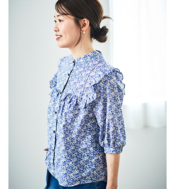  「リバティアソートフリルブラウス」|シャツ・ブラウス|