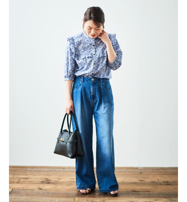  「リバティアソートフリルブラウス」|シャツ・ブラウス|