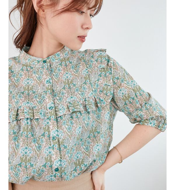  「リバティアソートフリルブラウス」|シャツ・ブラウス|