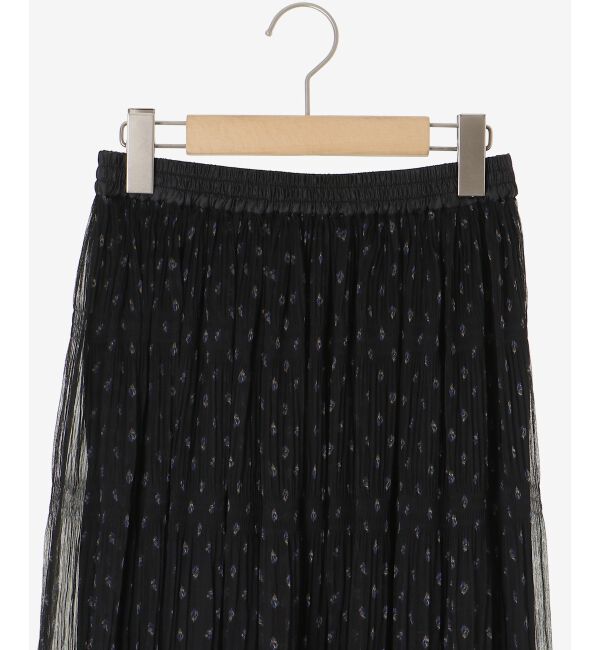  「楊柳フラワープリントランダムプリーツスカート」|スカート|