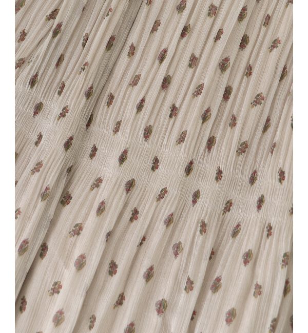  「楊柳フラワープリントランダムプリーツスカート」|スカート|