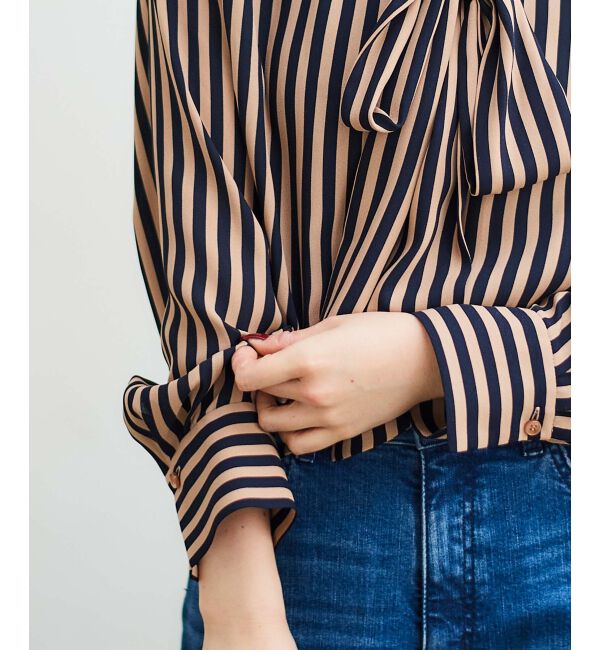  「ストライプボウタイブラウス」|シャツ・ブラウス|