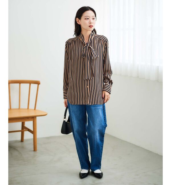  「ストライプボウタイブラウス」|シャツ・ブラウス|