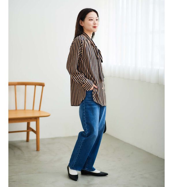  「ストライプボウタイブラウス」|シャツ・ブラウス|
