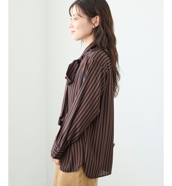  「ストライプボウタイブラウス」|シャツ・ブラウス|
