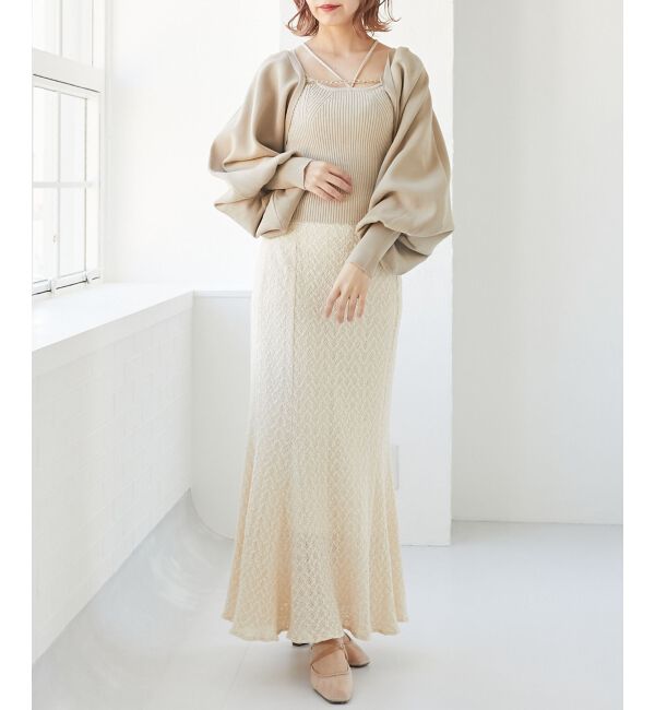 MAJESTICLEGON「チェーン付きショートニットボレロ」|ニット・セーター|