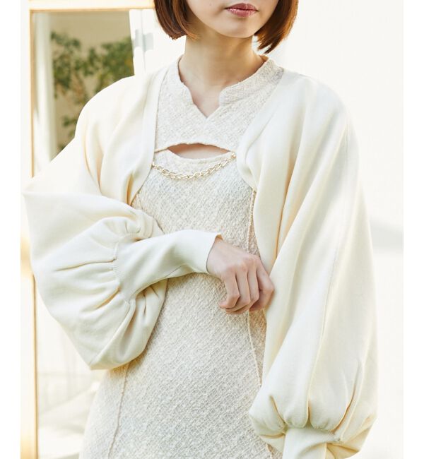 MAJESTICLEGON「チェーン付きショートニットボレロ」|ニット・セーター|