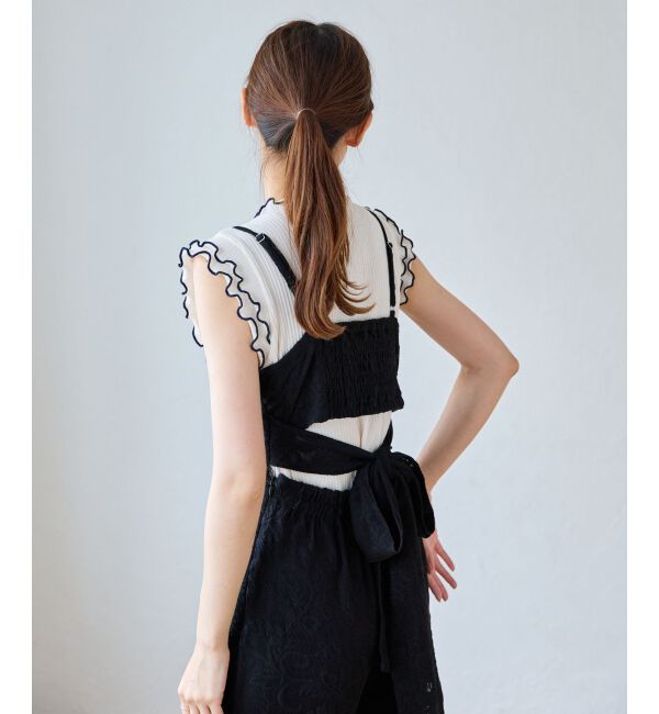 MAJESTICLEGON「バックリボンキャミサロペット」|オールインワン|