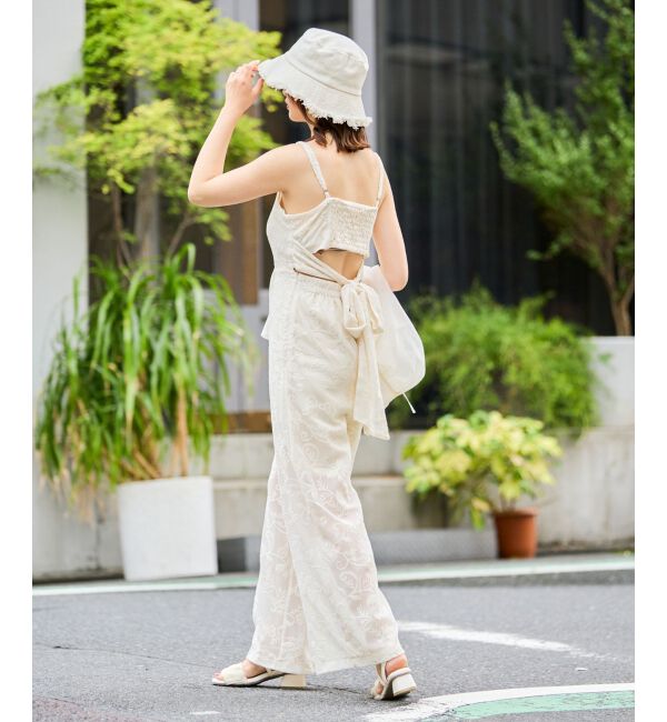 MAJESTICLEGON「バックリボンキャミサロペット」|オールインワン|