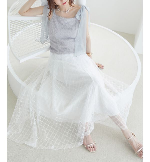 MAJESTICLEGON「ラメリボンプードルビスチェ」|キャミソール|