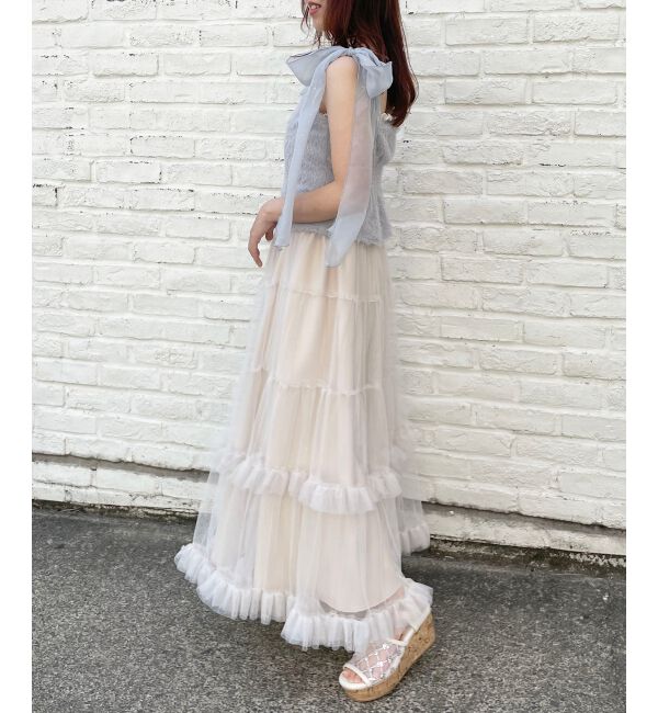 MAJESTICLEGON「ラメリボンプードルビスチェ」|キャミソール|