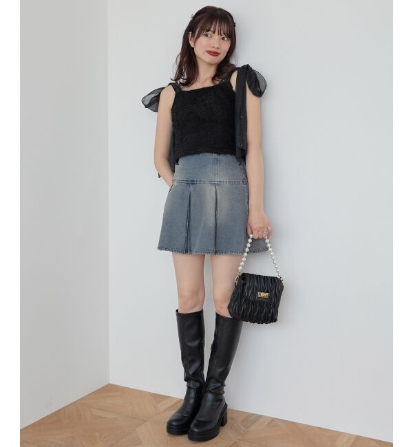 MAJESTICLEGON「ラメリボンプードルビスチェ」|キャミソール|