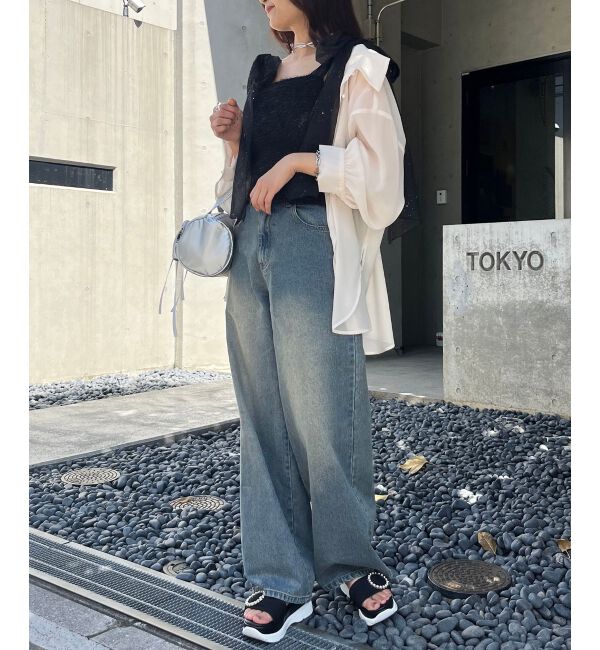 MAJESTICLEGON「ラメリボンプードルビスチェ」|キャミソール|