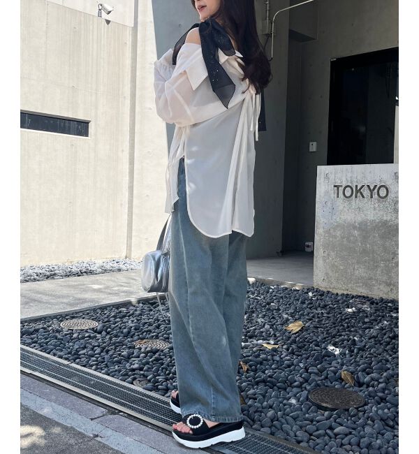 MAJESTICLEGON「ラメリボンプードルビスチェ」|キャミソール|