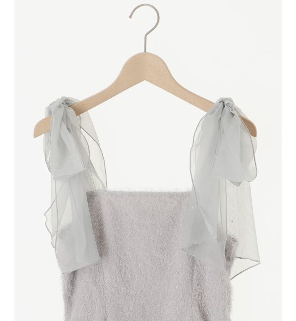 MAJESTICLEGON「ラメリボンプードルビスチェ」|キャミソール|