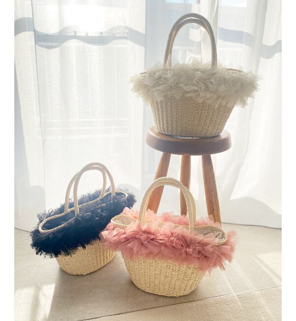  「フリルチュールかごバッグ」|かごバッグ|