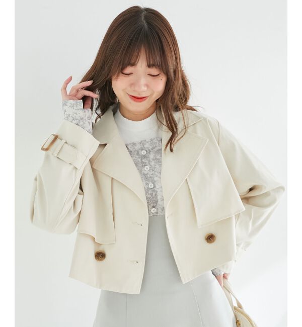 MAJESTICLEGON「ショートトレンチコート」|トレンチコート|