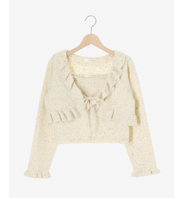 MAJESTICLEGON「ネップキャミセットフリルカーディガン」|カーディガン|