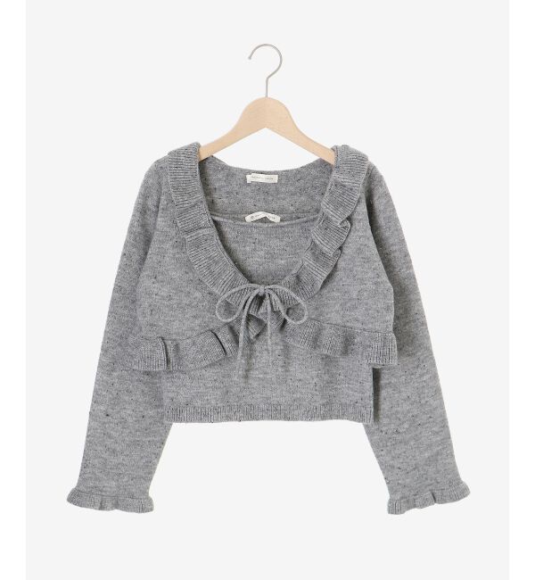 MAJESTICLEGON「ネップキャミセットフリルカーディガン」|カーディガン|