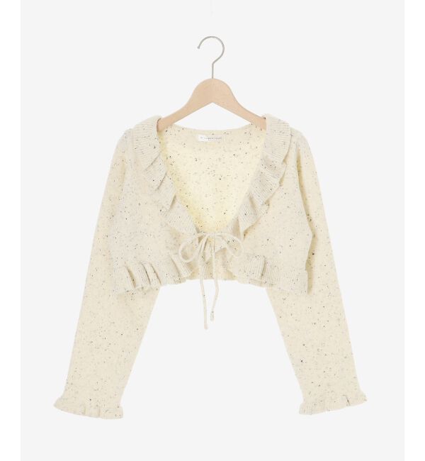 MAJESTICLEGON「ネップキャミセットフリルカーディガン」|カーディガン|