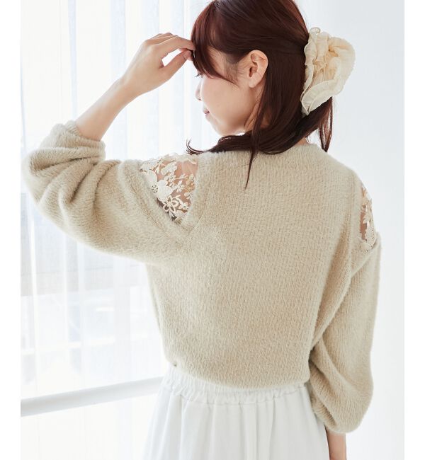  「ショルダーレースシャギーニット」|ニット・セーター|