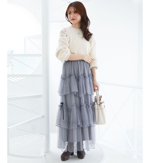  「ショルダーレースシャギーニット」|ニット・セーター|