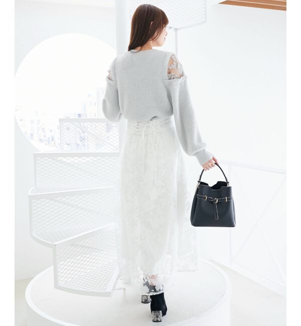  「ショルダーレースシャギーニット」|ニット・セーター|