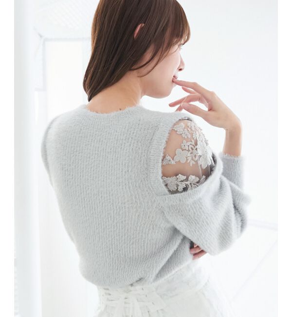  「ショルダーレースシャギーニット」|ニット・セーター|