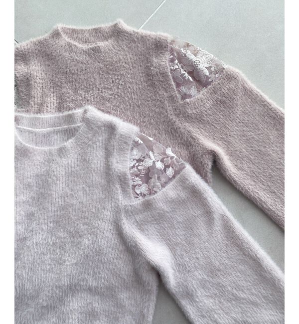  「ショルダーレースシャギーニット」|ニット・セーター|