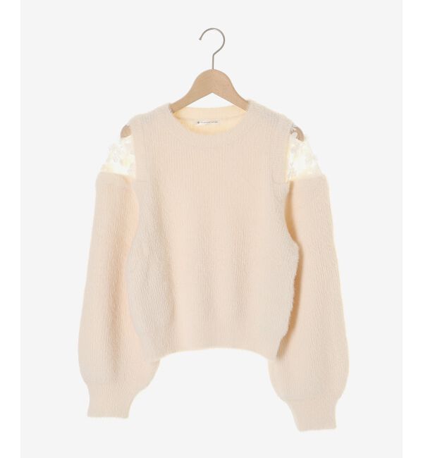  「ショルダーレースシャギーニット」|ニット・セーター|