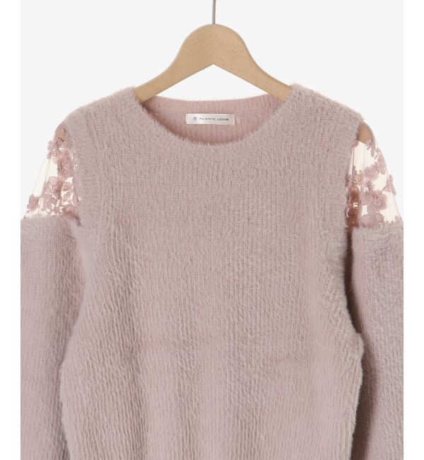  「ショルダーレースシャギーニット」|ニット・セーター|