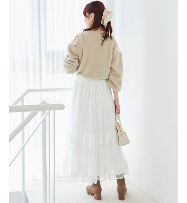  「ショルダーレースシャギーニット」|ニット・セーター|