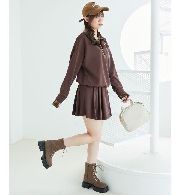  「レイヤード風スウェットセットアップ」|ワンピース|