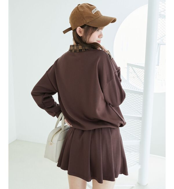  「レイヤード風スウェットセットアップ」|ワンピース|