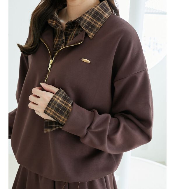  「レイヤード風スウェットセットアップ」|ワンピース|