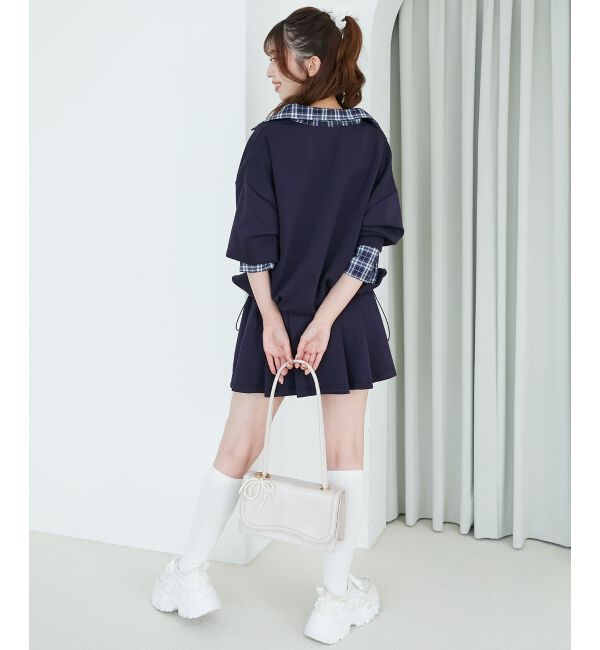  「レイヤード風スウェットセットアップ」|ワンピース|