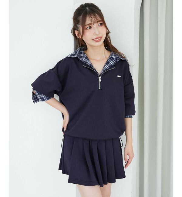  「レイヤード風スウェットセットアップ」|ワンピース|