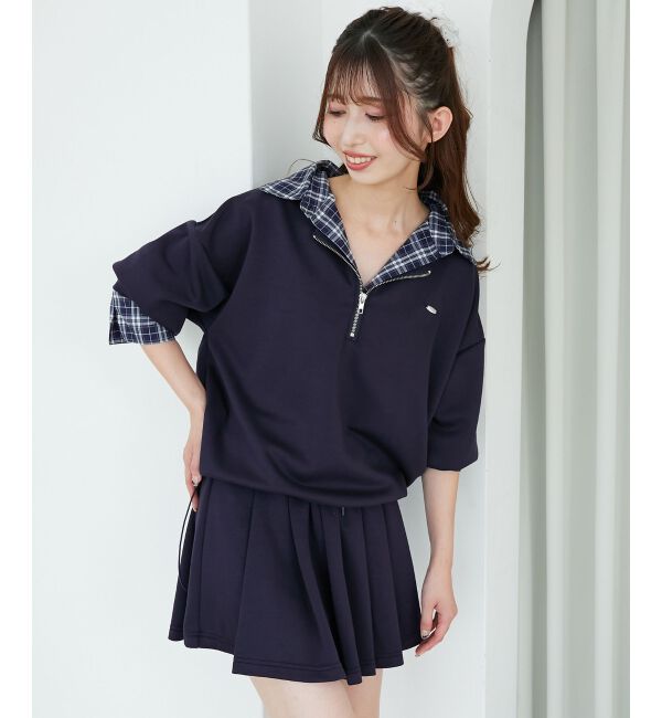  「レイヤード風スウェットセットアップ」|ワンピース|