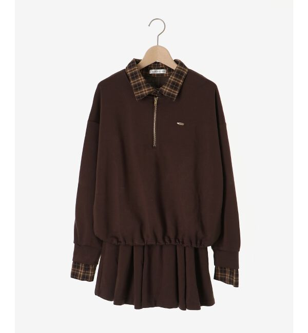  「レイヤード風スウェットセットアップ」|ワンピース|