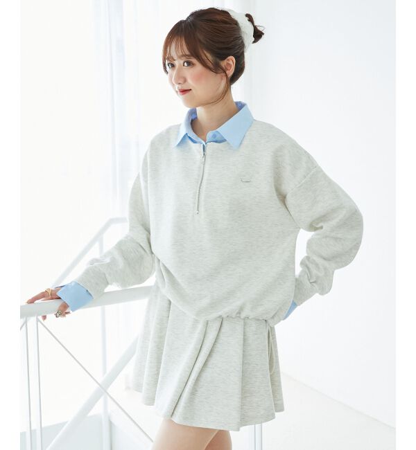  「レイヤード風スウェットセットアップ」|ワンピース|